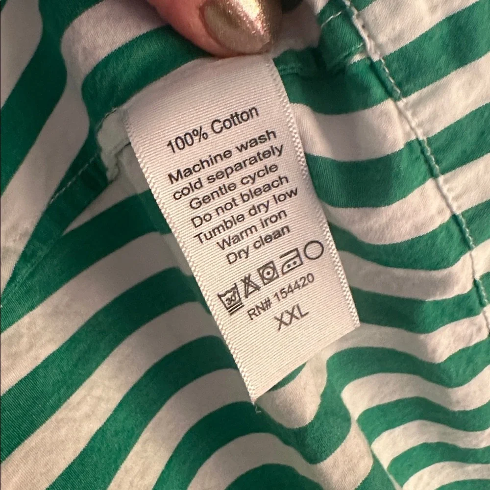 Clare V Zoe Striped Skirt - XXL Green - Picture 5 of 5